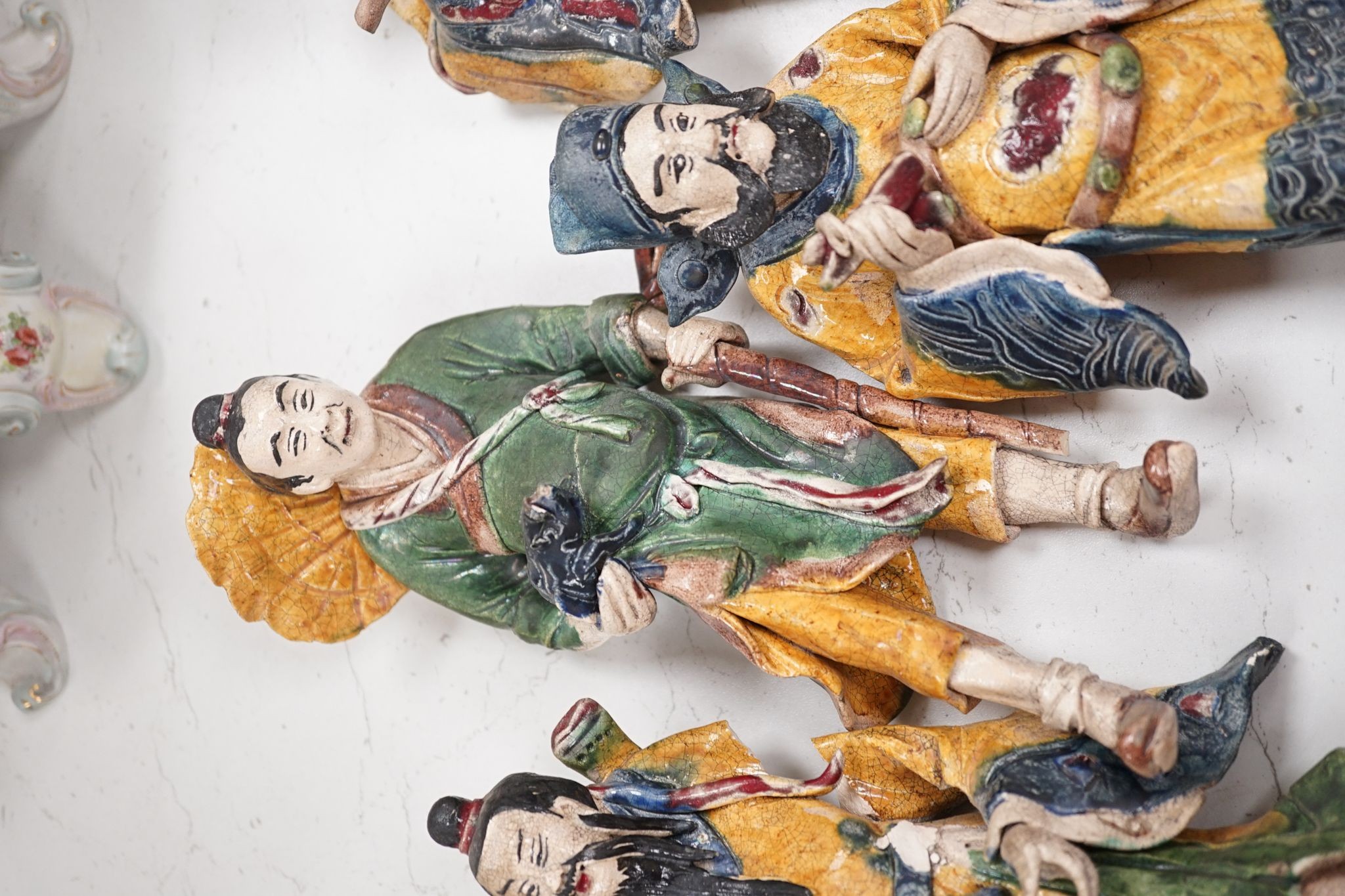 A set Chinese pottery figures of the eight immortals 24cm